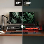 Fenge Dual Monitor Stand Riser with Phone & Tablet Slot, Black - Image 5