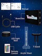 YuanDian Personalized Light up Headphone Stand for Desk, Gaming Headset Holder RGB with 16 Color Lights for Game Room Decor, Cool Gamer Gifts for Men Boyfriend (Customize) - Image 5