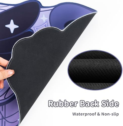 GeekShare Large Gaming Mouse Pad Wrist Support Set Non-Slip Rubber Back Desk Mat and Memory Foam Wrist Rest for Keyboard,Perfect for Gaming,or Home Office - Star Wings Dark Version - Image 4