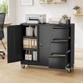 3 Drawer File Cabinet, Office Rolling Filing Cabinet, Printer Stand by Unknown