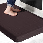 UKISS 9/10"" Extra Thick Cushioned Anti Fatigue Kitchen Mat, Waterproof High Density Foam Standing Desk Mat, Non-Slip Ergonomic Comfort Mat for Kitchen, Office,Workstation (Brown, 20" X 32") by Unknown