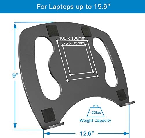 Laptop Tray Steel Notebook Holder for Monitor VESA Mount Stand Fits VESA 100x100 mm Mounting Holes with M4 Screws, 22lbs Capacity with Vented Cooling Platform - Image 4