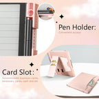 E NET-CASE Case for Kindle Scribe 10.2 inch(2024/2022 Release),Premium PU Leather with Card Slot and Pen Holder and Auto Sleep/Wake,Shoulder Strap Cover for 10.2" Kindle (Rose Gold) - Image 6