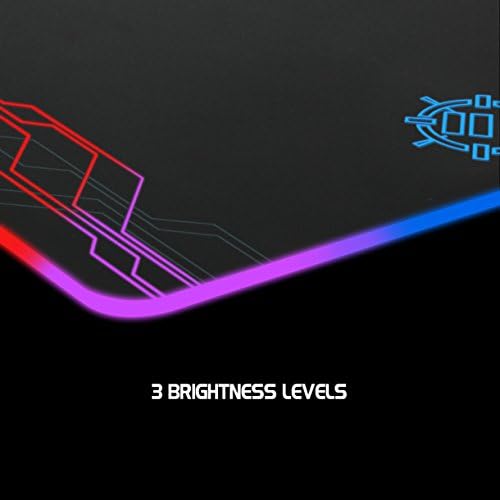 ENHANCE LED Gaming Mouse Pad RGB - Hard Mouse Pad with 7 Light Up Modes and Brightness Controls - Large Surface (13.75 x 9.8 in) with Glowing Lights and Rubber Non-Slip Grip for Desktop Gamers - Image 4