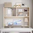 Jerry & Maggie 4-Tier Desktop Bookshelf Organizer White Wood 38 in - Image 3