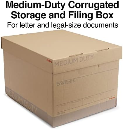 Staples Medium-Duty 100% Recycled Storage Boxes, Letter/Legal, 12-Pack - Image 2