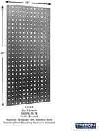 Triton Products LB18-SKIT Stainless Steel LocBoard Kit With (2) 18" x 36" x 9/16" Pegboards, (32) Stainless Steel Pegboard Hooks, (3) Plastic Bins - Image 3
