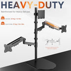 PUTORSEN Freestanding Triple Monitor Stand, Up to 49", Holds 44 lbs - Image 4