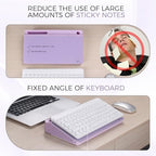 TOWON Compact Glass Desktop Whiteboard with Storage 12x7 in, Lavender - Image 4