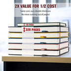 5 Pack College Ruled Notebook Bulk, A5, 312 Numbered Page Thick Journal Set - Image 2