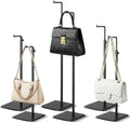 Wenqik 6 Pcs Purse Hanger Rack Showing Bags, Handbag Display Stand, for Purses and Wreath, Adjustable Hook Stand for Tabletop, Closet, Desk, and Retail Use for Vendors, Black by Wenqik