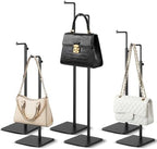Wenqik 6 Pcs Purse Hanger Rack Showing Bags, Handbag Display Stand, for Purses and Wreath, Adjustable Hook Stand for Tabletop, Closet, Desk, and Retail Use for Vendors, Black by Wenqik