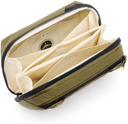 Peak Design Tech Pouch, Kelp, Electronics Organizer for Travel or Everyday Carry, Origami-Style Storage, Cable Pass-Through, Weatherproof Recycled Nylon, Gear Carry Bag for Men and Women by PeakDesign