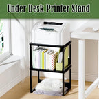 MARTY Desktop Printer Stand 2 Pack Printer Shelf for Desk Home/Office,Black - Image 6