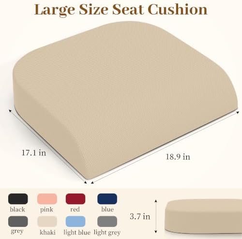 TranquilRelax 2XL Memory Foam Seat Cushion for Office Chair, 3.7-Inch, Khaki - Image 3