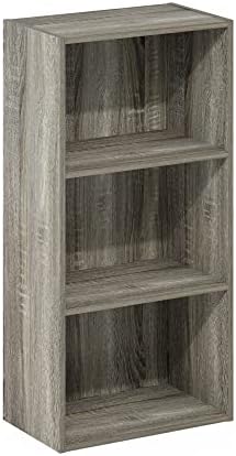 Furinno LUDER 3-Tier Book Shelf, Open Shelves Bookshelf, French Oak - Image 6