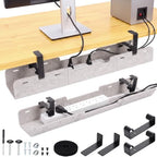 Chumia Under Desk Cable Management Tray No Drill, Beige, 36 Inch by Chumia