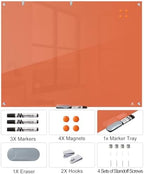 TSJ OFFICE White Board for Wall - 48" x 36" Orange Glass Board 4 X 3 FT - Image 4
