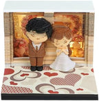 3D Calendar 2027, Unique 3D Memo Pad Tear Away Time Piece Calendar, Fun DIY Paper Carving Art 3D Desk Calendar Notepad Gift for Christmas, New Year (Dream Wedding) by Easolay