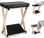 Adjustable Foot Rest Under Desk, Solid Wood Ergonomic Under Desk Footrest with Detachable Memory Foam Pad, Double Layer Foot Stool and Leg Rest with 3-Level Angle, for Home Office Gaming Chair by Serdyes