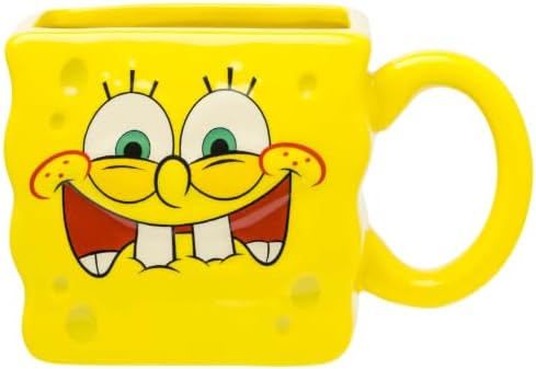 Silver Buffalo Spongebob Squarepants Face, 3D Sculpted Mug, 20oz by SilverBuffalo