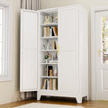 White Metal Storage Cabinet,75" Steel Cabinets for Home Office by RISTERN