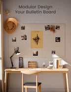 Fluxynara Felt Bulletin Board & Cork Board Alternative, Oatmeal - Image 6