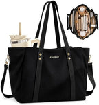 PASMAN Laptop Bag for Women, Slouchy 3 Compartment Tote and Cup Holder by PASMAN