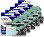 Epson LABELWORKS 236VSLPX-5PK Label Tape - Black on White - 1.5" (36mm) by EpsonLABELWORKS
