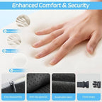 Truck Driver Seat Cushion, Memory Foam L-Shaped Ergonomic Cushion for Office Chairs, Comfort & Support for Long Sitting - Image 6