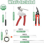 Metal Zip Ties Tool Kit with 300PCS 7.8/11.8/15.8" Stainless Steel Zip Ties - Image 2
