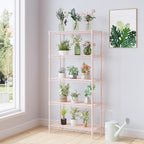 5 Tier Storage Racks Shelving, Heavy Steel Pantry Shelves, Adjustable Wire Shelving Rack, Suitable for Garage, Kitchen, Bathroom, Office, 29" W x 13.4" D x 59" H, Pink - Image 5