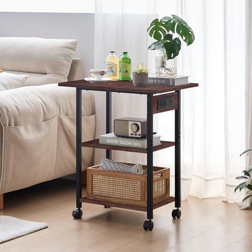 Lerliuo 3-Tier Printer Stand with Charging Station, Rolling Printer Table - Image 7