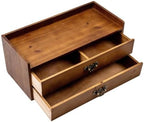 Wooden Drawers Organizer Soild 2 layers Desktop Drawer Storage Box by WelcometoBONNYDODO