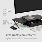 Anji Mountain Monitor Stand for Desk - Desktop Organizer & Laptop Riser, Ergonomic Monitor Riser, Space-Saving, Durable, Easy Assembly & Ideal for Home & Office,Black, 24-Inch, Pro Edition - Image 2