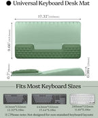Wrist Rest for Computer Keyboard, 2 in 1 Keyboard Wrist Support Pad, Memory Foam Keyboard Riser Holder Lift Tray with Wrist Pad for Easy Typing for Office Desk, Home, School (Square Green) - Image 4