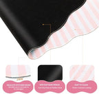 L-SPOUTTO Pink Striped Mouse Pad Set,Scalloped XXL Desk Mat + Ergonomic Mouse Wrist Rest + Gel Keyboard Wrist Rest for Keyboard 65%/75%,3in1 Large Desk Pad for Desktop Home Office Computer Game - Image 4