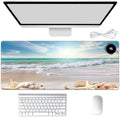 Heated Mouse Pad Hand Warmer, Warm Desk Pad Mousepad Desk Mat with 3 Levels Heating and Auto Shut Down 31.5 x 13 inch PU Leather Warmer Keyboard Mat for Gaming Laptop Office Home, Starfish Beach by Unknown