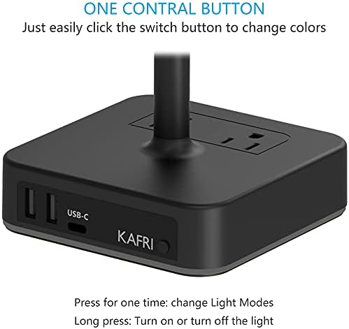 KAFRI RGB Dual Headphone Stand with USB C Charger Desk Gaming Double Headset Holder Hanger Rack with 3 USB Charging Port and 2 Outlet - Suitable for Gamer Desktop Table Game Earphone Accessories Gift - Image 5