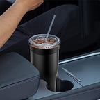 Universal Iced Coffee Sleeve - Niceyos Upgraded Double Wall Reusable Stainless Steel Holder Sleeves Insulator for Cold Drinks Fits Starbucks Dunkin Donuts McDonalds Small Medium Large Cups (Black) - Image 5