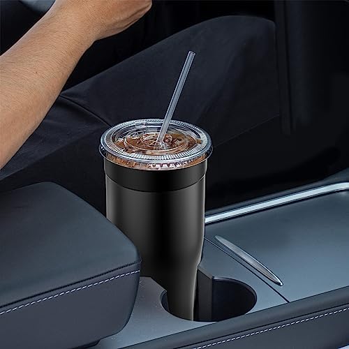 Universal Iced Coffee Sleeve - Niceyos Upgraded Double Wall Reusable Stainless Steel Holder Sleeves Insulator for Cold Drinks Fits Starbucks Dunkin Donuts McDonalds Small Medium Large Cups (Black) - Image 5
