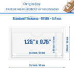 Origin-Joy 35 PCS Self Adhesive Index Card Pockets with Top Open, Clear Plastic Label Holder for Notes, Library and Business, Adhesive Label Pockets & Holder (1.25 x 0.75 inch) - Image 2