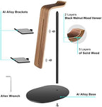 Controller and Headset Holder, Aluminum and Wood Gaming Controller & Headphone Stand for PS5 PS4 Xbox One Nintendo Switch, Universal Desk Game Accessories - Image 3