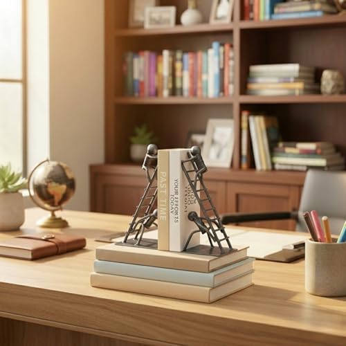 Decorative Bookends for Shelves, Modern Climbing Man - Image 6