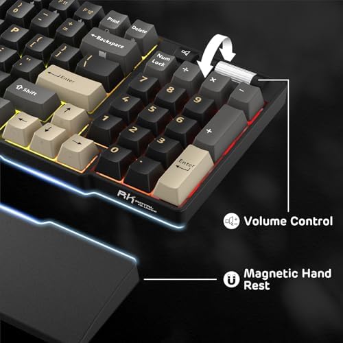 RK ROYAL KLUDGE RK96 RGB Wireless Mechanical Gaming Keyboard w/Wrist Rest - Image 5