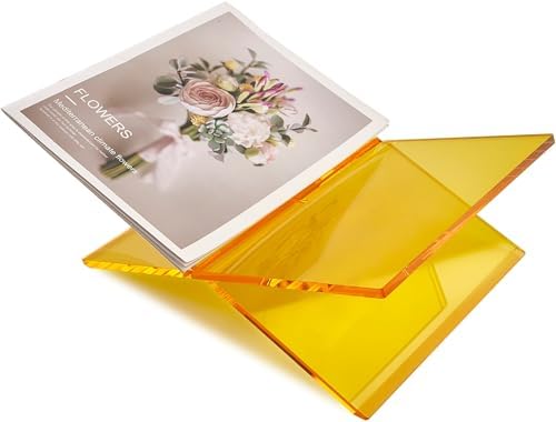 Honygebia Gold Acrylic Book Stands - Cross Frame Acrylic Book Holder, Open Bookstand for Display and Reading, Suitable for Art, Bible, Cookbook, Easel, Magazine, Textbooks 12.5" x 9.5" x 5.5" - Image 2
