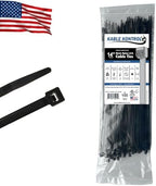Kable Kontrol Made in USA Cable Ties, 14 Inch 100 Pcs, 50 Lbs Test – Black by KABLEKONTROL%C2%AE