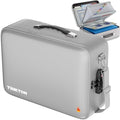 XXL Legal-Size Fire & Water-Resistant Document Box with TSA Lock - Hard-Shell Case (17×13×6 in) Hard Case File Organizer for Important Documents, Laptop, Passport, Wills, Certificates (Silver) by TRIKTON
