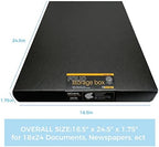 Lineco Clamshell Archival Storage Box, 18.5x24.5x1.75 Inch, Black - Image 2