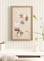 Kate and Laurel Oakhurst Rectangle Framed Linen Fabric Pinboard, 15 x 24, Light Tan, Traditional Bulletin Board with Stepped Profile for Motivational Vision Board or Wall Organization - Image 3